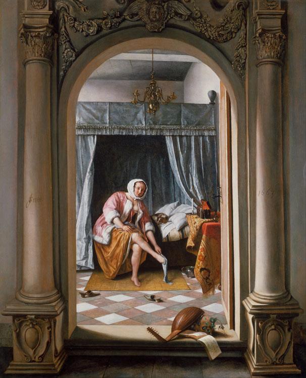 Jan Steen A Woman at her Toilet (mk25) Sweden oil painting art